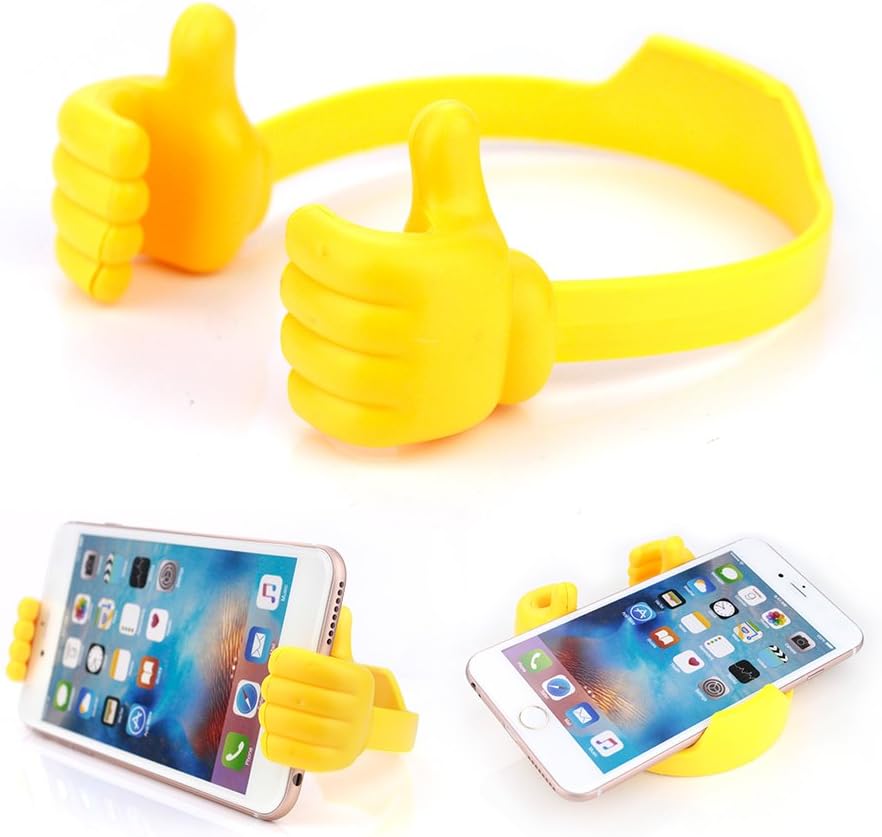 8 Pcs Thumbs up Cell Phone Holder, Adjustable Silicone Tablet Stand, Multi Colors Portable Desktop OK Stands Compatible for Smart Phones iPhone iPad Mini Huawei Samsung Galaxy — BUTEFO