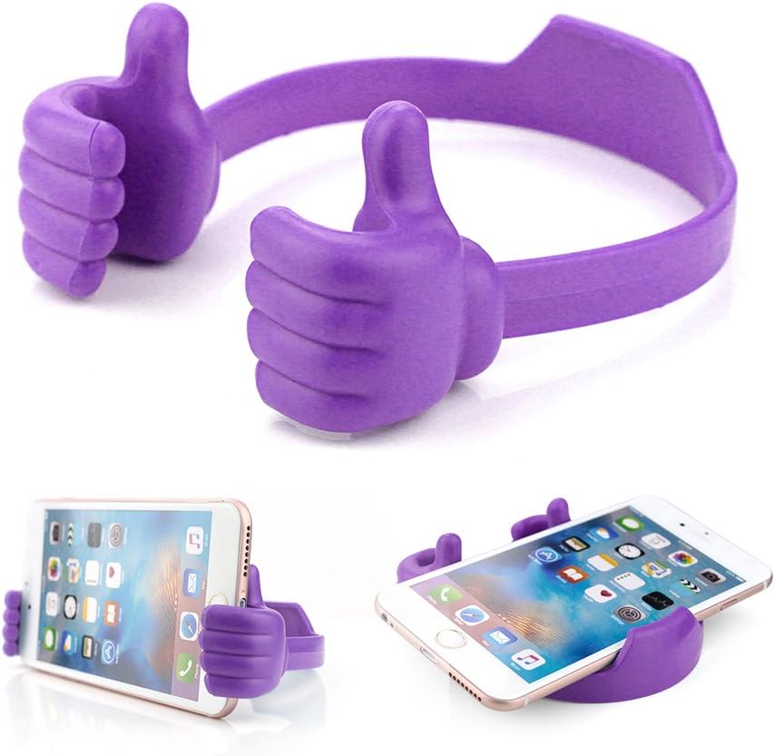 8 Pcs Thumbs up Cell Phone Holder, Adjustable Silicone Tablet Stand, Multi Colors Portable Desktop OK Stands Compatible for Smart Phones iPhone iPad Mini Huawei Samsung Galaxy — view 3