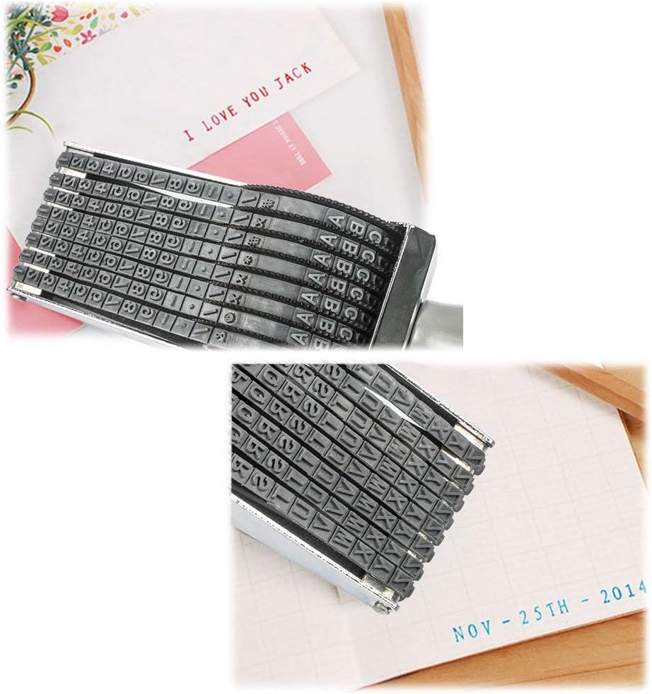 8 Digits & 26 Alphabet Rolling Stamp Personalized English Alphabet Number Symbol Scrapbooking DIY Rubber Stationery Office Table Décor — BUTEFO